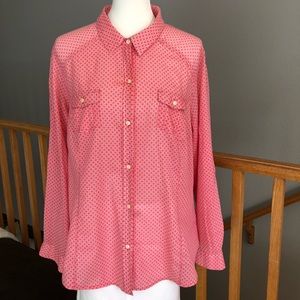 Old Navy Raspberry & White XXL